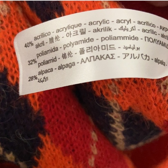 M 🔖 ZARA Wool Alpaca Blended Argyle Sweater V-neck - Picture 12 of 12